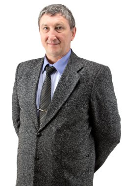 Görüntü üst düzey iş adamı ile eller arkasına