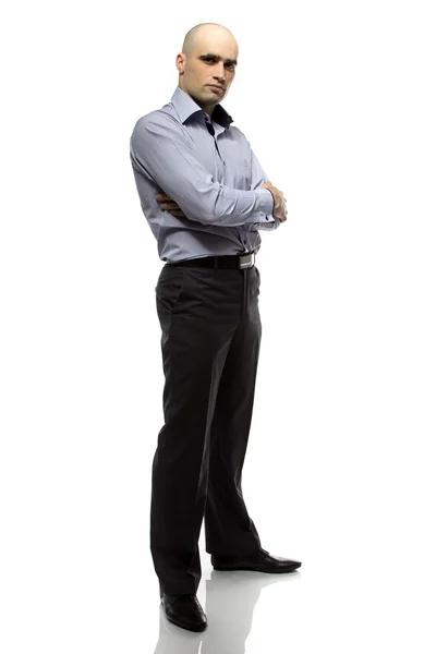 毛のないビジネス男完全な長さの写真 — ストック写真