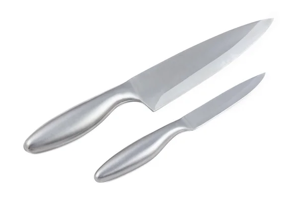 Photo of two kitchen knifes - small and big — Stock Photo, Image