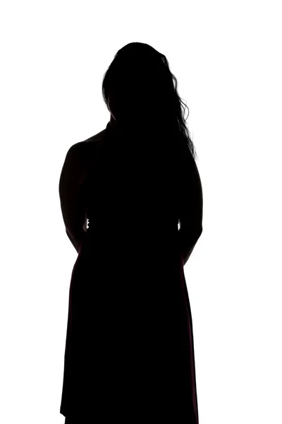 Image of silhouette curvy woman — Stock Photo, Image