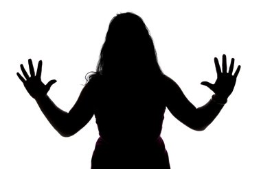 Görüntü açık elle womans silueti