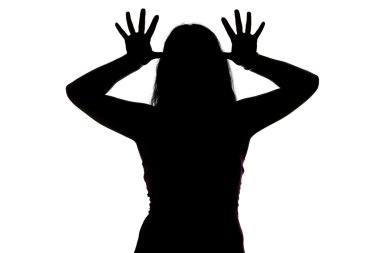 Fotoğraf alaycı womans silueti