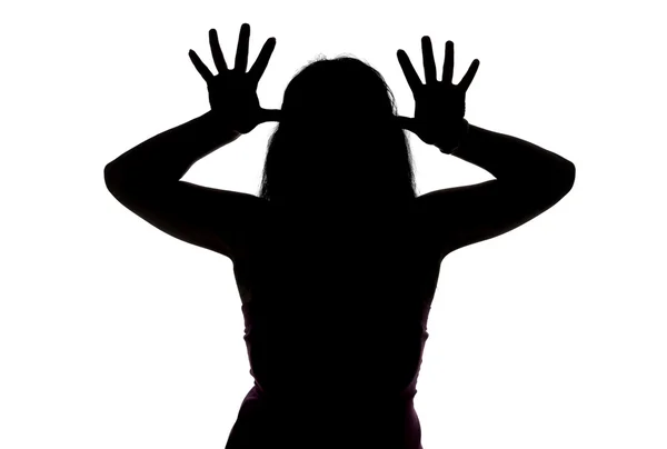 Bild der verspotteten Silhouette von Frauen — Stockfoto
