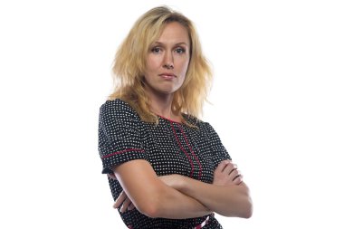 Sarı saçlı, geçti silah ile kadın fotoğrafı