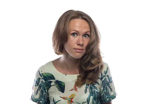 Portrait of young woman with light brown hair — Stock Photo, Image