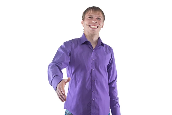 Photo of young man offering a handshake — Stock Photo, Image