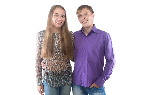 금발 여자와 남자의 사진 — 스톡 사진