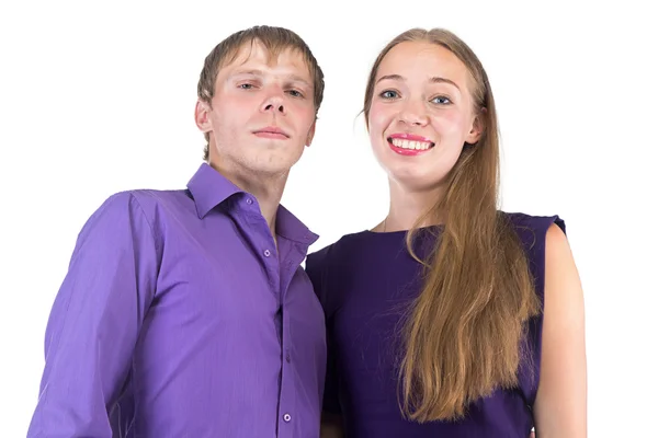 Foto de la mujer abrazando feliz y el hombre —  Fotos de Stock