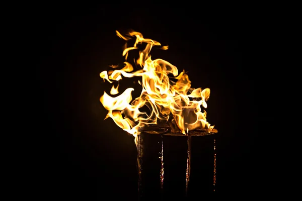 Image of glowing log, fire — Stock Photo, Image