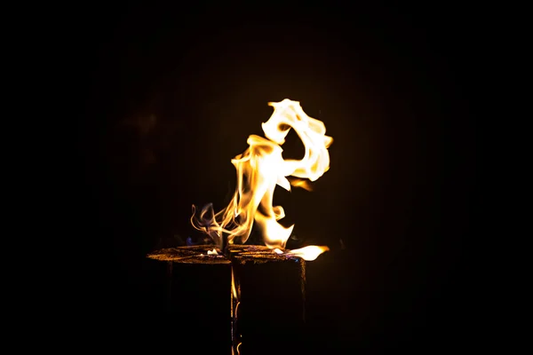Photo of flame by night — Stock Photo, Image