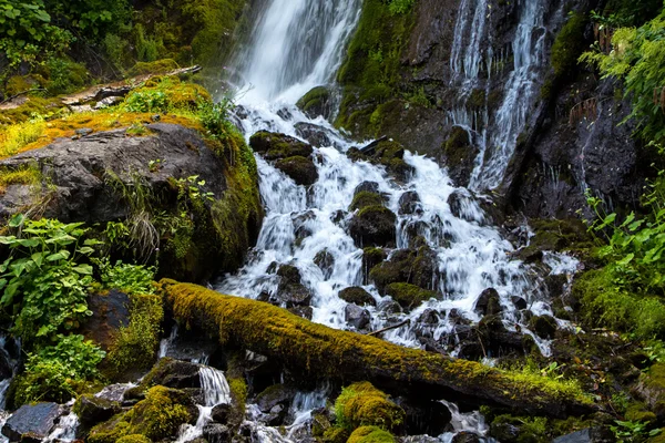 Изображение текущей воды - водопад в горах — стоковое фото