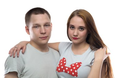 İki sarılma genç görüntü 