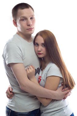 Erkek ve kız sarılma görüntü 