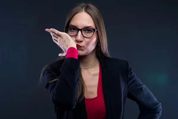 Foto van vrouw lippenstift vlekken — Stockfoto