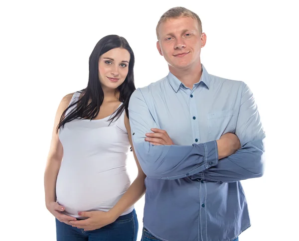 Foto van lachende en gelukkige familie — Stockfoto