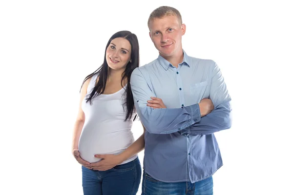 Foto der glücklich lächelnden Familie — Stockfoto