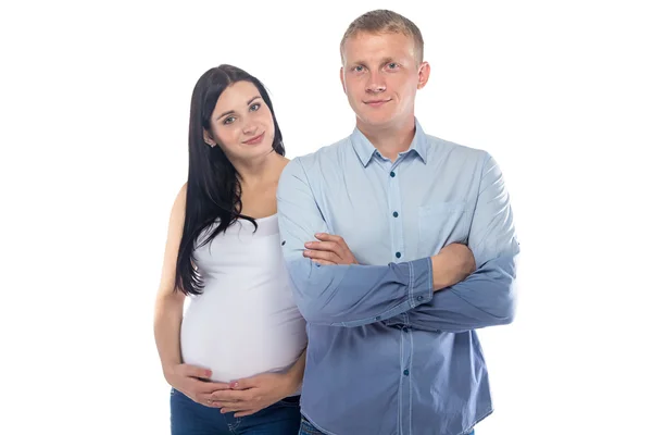 Foto de feliz sonriente esposa y marido — Foto de Stock