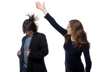 Kadın dayak genç adam