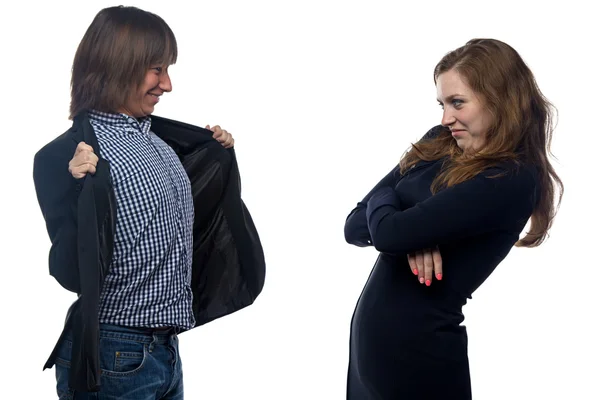 Man offering himself to woman — Stock Photo, Image