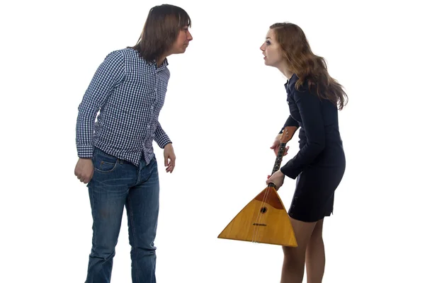 Disputa entre um homem e uma mulher — Fotografia de Stock