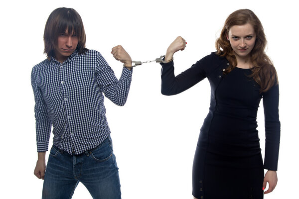 Столкновение молодого человека и женщины
 