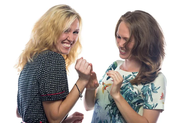 Twee gelukkig lachen vrouwen — Stockfoto