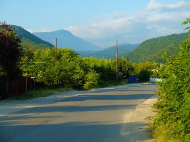 Yolun güney ülkenin peyzaj