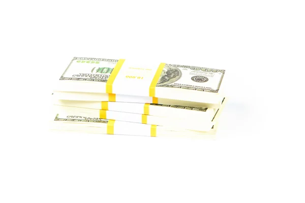 Stacks of 100 dollars — Stock Photo, Image