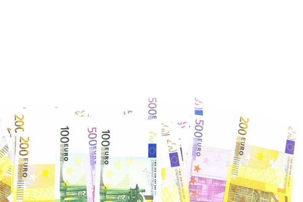 Background of hundreds euro on bottom — Stock Photo, Image