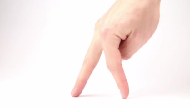 Walking fingers and thumb — Stock Video