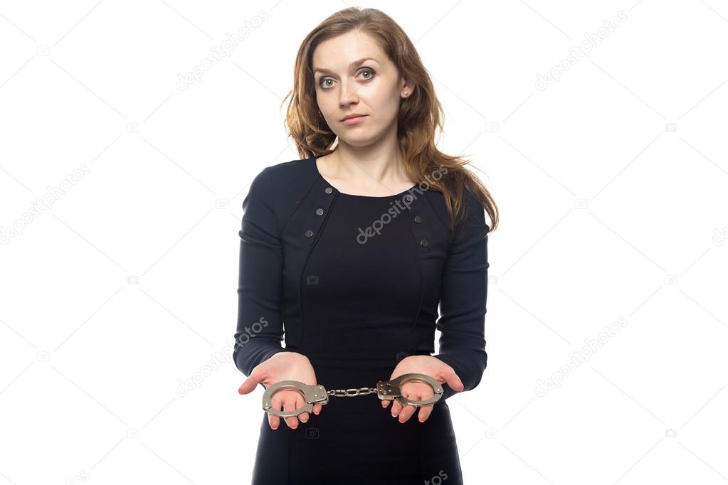 Woman offering handcuffs Stock Photo by ©ChrisTefme 94013424