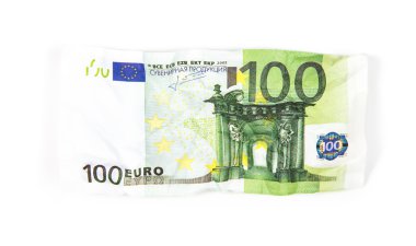 Buruşuk banknot yüz Euro