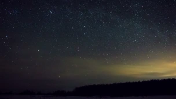 Tid förflutit - vinter himlen — Stockvideo