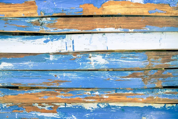 Fundo de madeira azul ciano e material de construção alternativo - Textura no painel de madeira na estrutura da cerca externa - Padrão de pano de fundo sem costura retro - Soft vintage saturado olhar filtrado — Fotografia de Stock