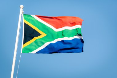 Mavi bir gökyüzü - gurur milletinin Güney Afrika 27 Nisan 1994 tarihinde kabul edilen yeni demokrasi temsil eden Güney Afrika bayrağı