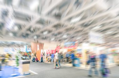 Genel Ticaret gösteri stand ile bulanık zum defocusing - iş Sosyal Toplantı Uluslararası Toplantı değişimi için kavramı