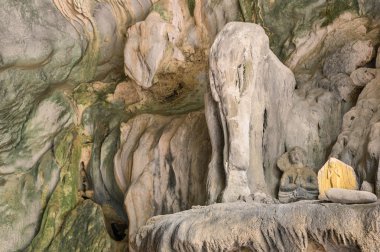 Detail of rock formation which gives the name to Elephant Cave ( Tham Sang ) near Vang Vieng - Exploring Lao PDR exclusive destinations - Day excursion around the sightseeing beauties of north of Laos clipart