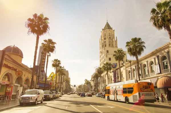 LOS ANGELES - MARCH 21, 2015: front view of world famous Walk of — Stock Photo, Image