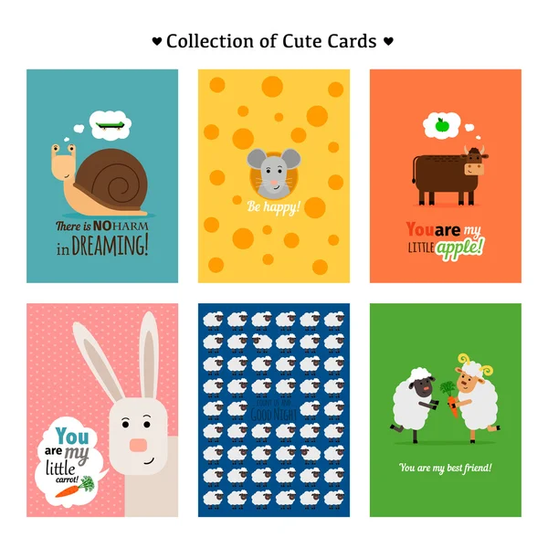 Coleção de cartões bonitos para diferentes ocasiões Ilustração De Bancos De Imagens