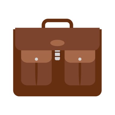 İki cepler ile kahverengi okul çantası