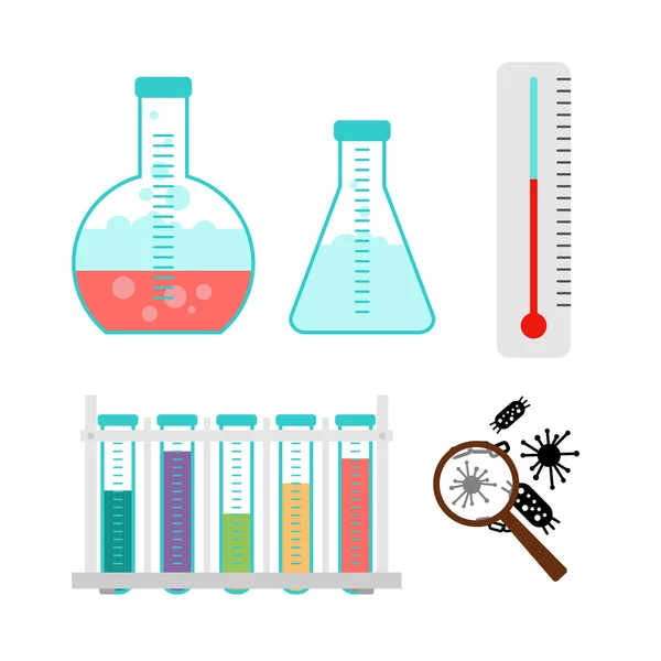 Conjunto de sujetos para el estudio de química Ilustración de stock