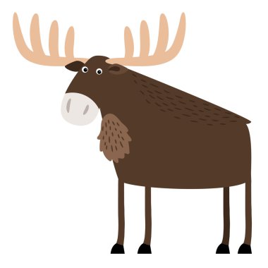 Dallı boynuzları ile bilge eski elk