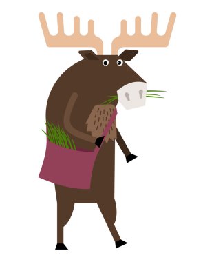 Bilge eski elk Torbalı dallı boynuzları ile