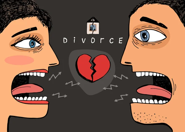 Divorcio — Vector de stock