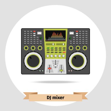 Dj mikser tablo izole vektör
