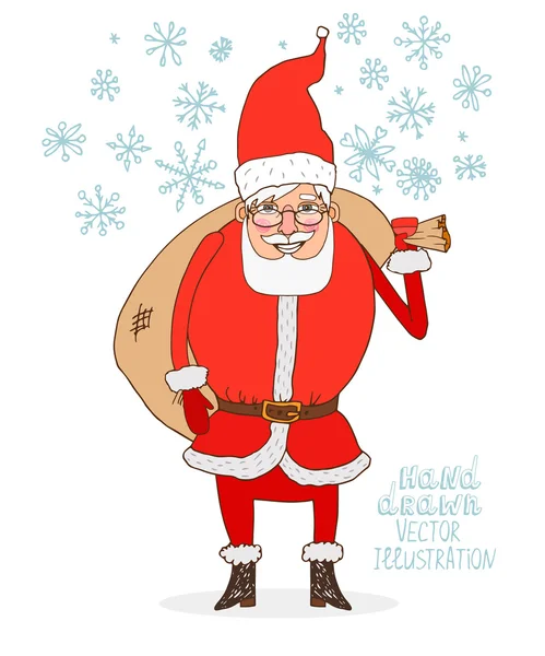 Santa Claus alegre — Archivo Imágenes Vectoriales