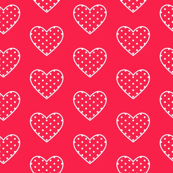 Kırmızı renkte seamless modeli şirin Kalpler