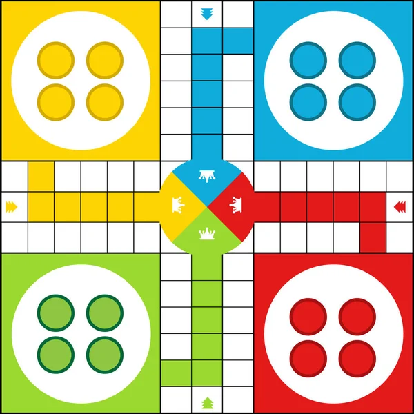 Ludo vektör sanat çizimi oyunu