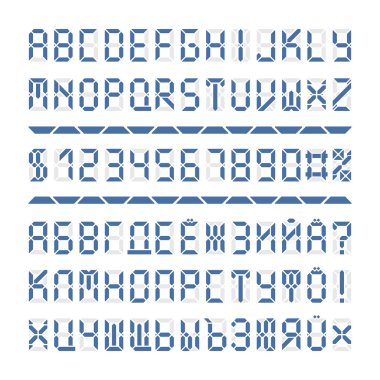Dijital yazı tipi Alfabe harf ve rakam