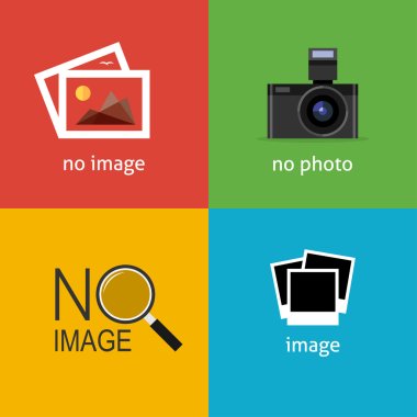 No image signs for web page. clipart
